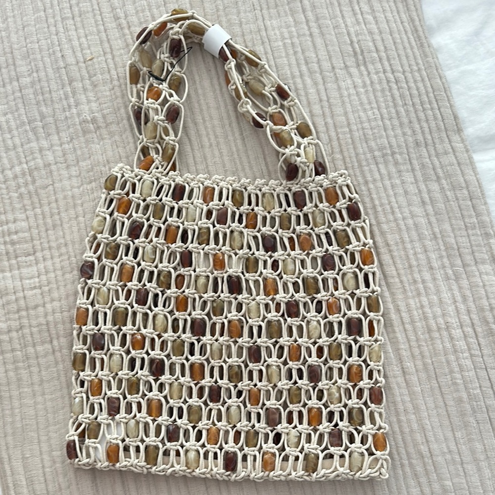Zara beaded shopping bag